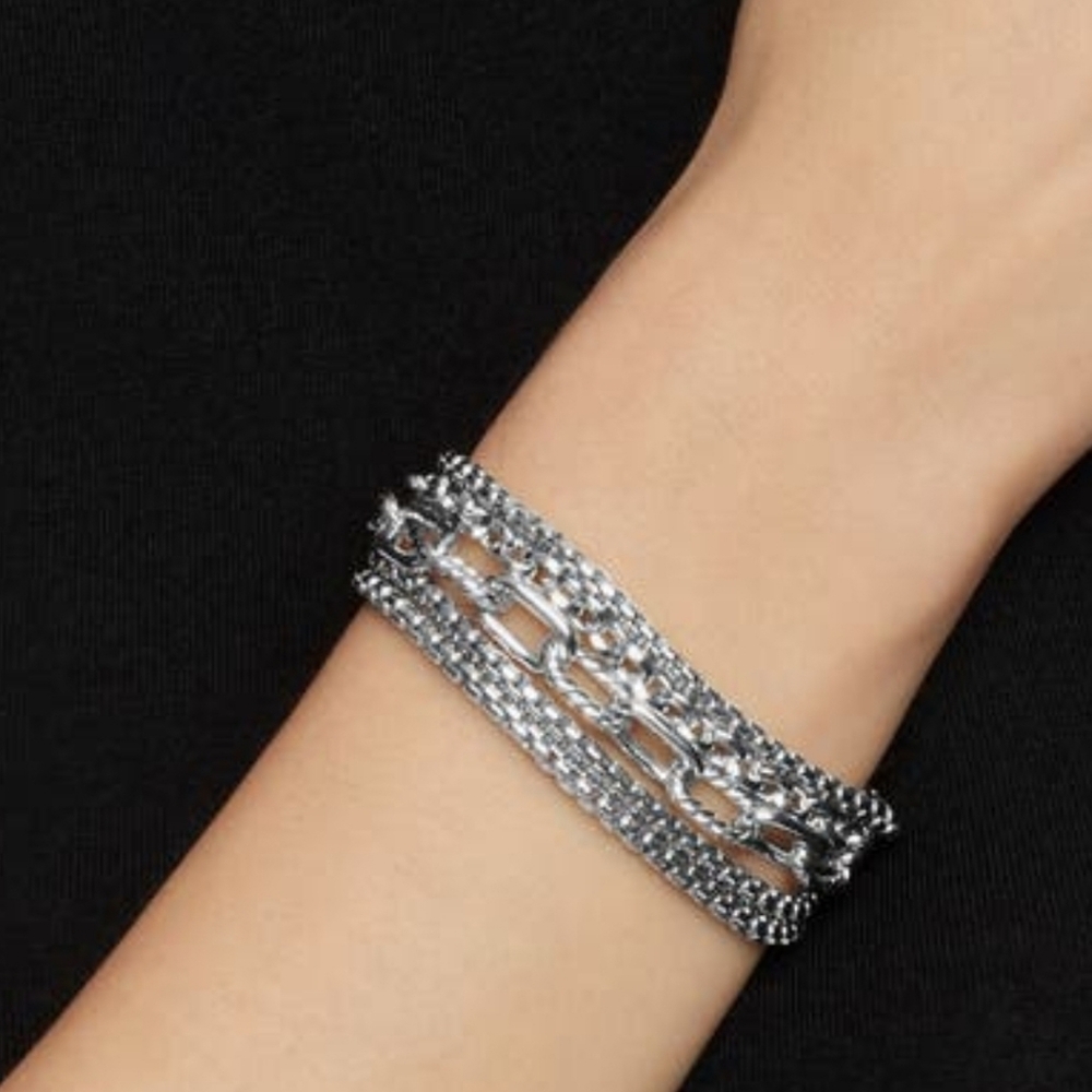 SOLD!! David Yurman Silver Multi-Strand Bracelet. #63